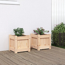 vidaXL Jardinières 2 pcs bois de pin massif