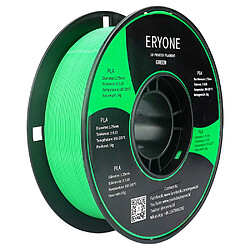 None Filament PLA ERYONE pour imprimante 3D 1,75 mm Tolérance 0,03 mm 1 kg (2,2 lbs)/bobine - Vert