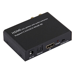 Wewoo Splitter HDMI 1x2 avec extracteur audio, support 5.1CH / 2CH, 4Kx2K, 3D