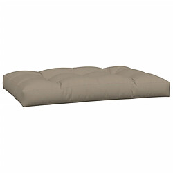 Avis vidaXL Coussins de palette lot de 2 taupe tissu