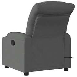 Avis vidaXL Fauteuil de massage inclinable Gris foncé Tissu