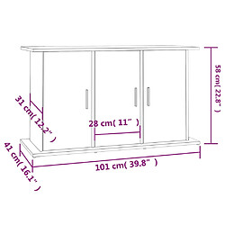 vidaXL Support d'aquarium chêne sonoma 101x41x58 cm bois d'ingénierie pas cher