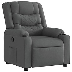 vidaXL Fauteuil inclinable Gris foncé Tissu