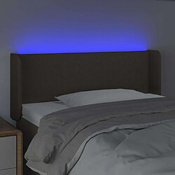 Acheter Maison Chic Tête de lit scandinave à LED,meuble de chambre Taupe 103x16x78/88 cm Tissu -MN45286