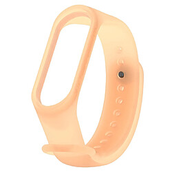 Wewoo Bracelet pour montre connectée Bande de en silicone translucide coloré Xiaomi Mi Band 3 & 4 Orange