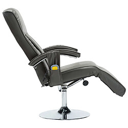 Acheter vidaXL Fauteuil de massage Gris Similicuir