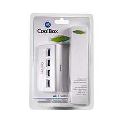 Hub USB CoolBox COO-HU4ALU3 Argenté