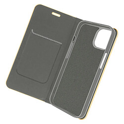 Avizar Étui pour iPhone 14 Pro Max Porte-carte et Support vidéo Luna Book Gold Gris