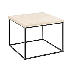 Lisa Design Alamosa - table basse - effet travertin - 60 cm pas cher