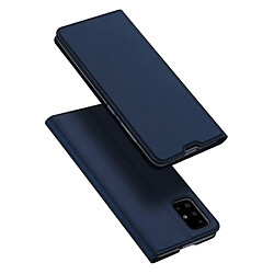 Dux Ducis Coque en TPU retourner avec porte-carte bleu pour votre Samsung Galaxy A51