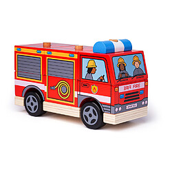 Bigjigs Toys Camion de pompier empilable en bois