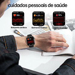 Chrono Montre Connectée Femmes Homme Smartwatch Tactile Bracelet Connecté Etanche Sport Podometre Cardio Montre Intelligente Vibrante Fitne