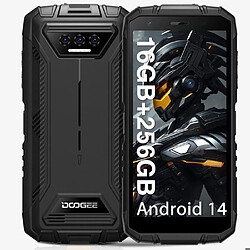 NC Telephone portable DOOGEE S41MAX 5.5 pouces 6300mAh Robuste Smartphone 16+256Go Android-NFC-déblocage du visage-13+8MP - Noir