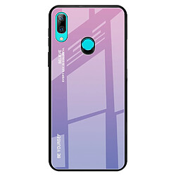 Wewoo Coque Pour Huawei P Smart Z Gradient Color Glass Case Light Purple