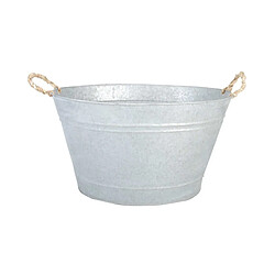 Esschert Design Jardinière bassine en zinc patiné.