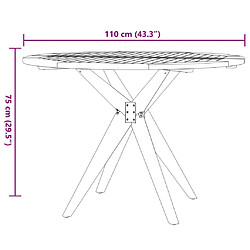 vidaXL Ensemble à manger de jardin 5 pcs Bois d'acacia solide pas cher