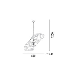 Avis EPIKASA Suspension Planète, Blanc, Métal, 61x42x120 cm