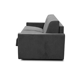 City Canapé lit Détroit 3 places anthracite matelas 140 28 kg/m3