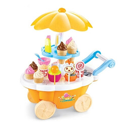 Wewoo Simulation Petits Chariots Fille Mini Panier de Bonbons Glacier Shop Enfants Jouets avec Musique et Lumière Jaune