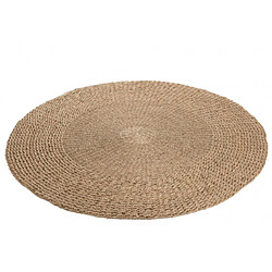 Dansmamaison Tapis Rond Tresse Zostere Naturel