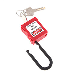 PL38-KD Cadenas De Verrouillage De Sécurité Incurvé PVC 38 Mm Rouge pas cher