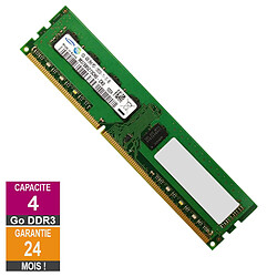 Barrette Mémoire 4Go RAM DDR3 Samsung M378B5273CH0-CK0 DIMM PC3-12800U 2Rx8 - Reconditionné