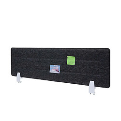 Decoshop26 Cloison de bureau panneau d'affichage isolation phonique tissu/textile 100x30 cm noir 04_0006438