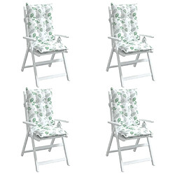 Avis Maison Chic lot de 4 Coussins Confort,Coussins de chaise à dossier haut modèle de feuille -GKD77623