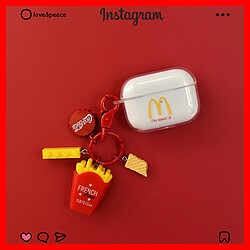 GUPBOO Airpods Coque Housse Étui Protecteur Compatible pour AirPods1/2-M's French Fries Burger Transparent