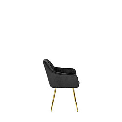 Avis Vivaldi Chaise RAYA Noir Velours