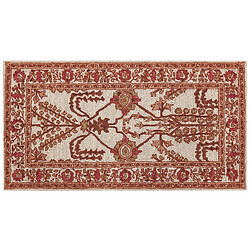 Beliani Tapis en laine 80 x 150 cm orange et beige ADILCEVAZ