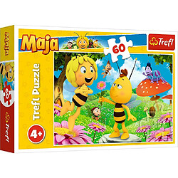 Trefl- Eine Blume für Maja, Maya The Bee Biene 60 Pièces pour Enfants à partir de 4 Ans Puzzle, 17330, Fleur l'Abeille, 0