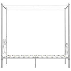 Acheter Maison Chic Lit adulte - Cadre de lit à baldaquin,Structure du lit Contemporain Blanc Métal 90 x 200 cm -MN52122