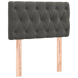 Acheter Maison Chic Tête de lit scandinave à LED,meuble de chambre Gris foncé 80x7x78/88 cm Velours -MN58887