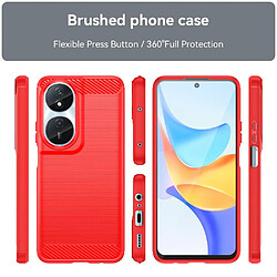 Htdmobiles Coque pour Honor 90 Smart / Honor X7b - housse etui silicone gel carbone + film ecran - ROUGE