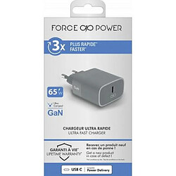 Acheter BIGBEN Chargeur maison 65W Power Delivery GaN Garanti à vie Gris - 100% Plastique recyclé Force Power