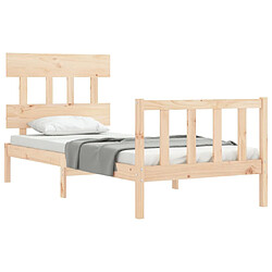 Avis vidaXL Cadre de lit sans matelas 90x200 cm bois de pin massif