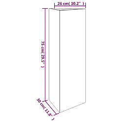 vidaXL Jardinière en acier corten 30x26x75 cm pas cher