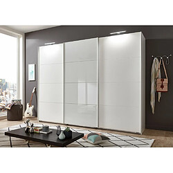 Avis Inside 75 Armoire ESTA blanc et verre blanc 3 portes coulissantes 270x210cm