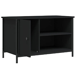 Maison Chic Meuble TV scandinave - Banc TV pour salon Noir 80x40x50 cm Bois d'ingénierie -MN62912 pas cher