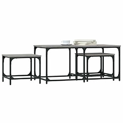 Avis Maison Chic Ensemble de 3 Tables basses gigognes,Table Console pour salon sonoma gris bois d'ingénierie -MN42340