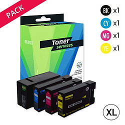 TONER SERVICES Compatible Canon PGI1500XL Pack 4 Cartouches Noir/couleurs (9182B004)