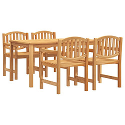 Maison Chic Ensemble de salle à manger de jardin 5 pcs,Table et chaises d'extérieur Bois de teck massif -GKD476224