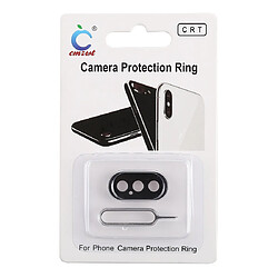 Acheter Wewoo Couvercle de bague de protection d'objectif d'appareil photo arrière avec aiguille d'outil d'éjection de plateau pour iPhone XS Max Noir