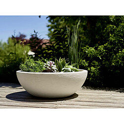 Pot de fleurs vasque en plastique Graphit UP blanc cérusé - Ø 60 cm - Eda