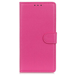 Etui en PU texture litchi, fermeture magnétique, rose pour votre Nokia C20 Plus