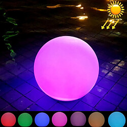 Wewoo LED Avec panneau solaire blanc 40cm boule ronde jardin flottant d'énergie changeant la lampe de lumière colorée de avec le de silicium monocristallin de 2.8W