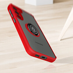 Avizar Coque pour Samsung Galaxy S23 Bi-matière Bague Métallique Support Vidéo Rouge pas cher