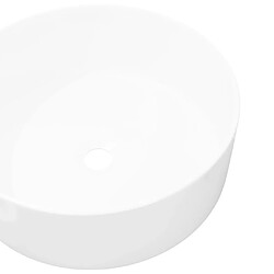 Avis vidaXL Lavabo ronde Céramique Blanc 40 x 15 cm