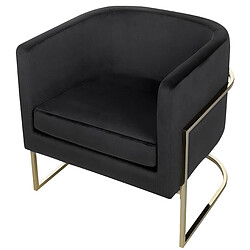 Beliani Fauteuil SIRKKA Velours Noir pas cher